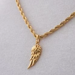 ICEEX 18k Gold Wing Pendant Necklace -Iceex CRAFTDECOMMarch8915