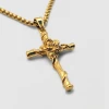 ICEEX Rose Cross Pendant Necklace -Iceex Gold Angle1 94f2c9da 8c70 4df2 a80e 664a90933453