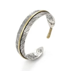 ICEEX Gold Silver Feather Bracelet
