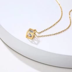 Iceex 18k Gold Enchanted Love Pendant Necklace