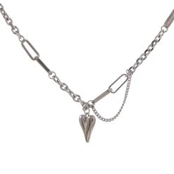 ICEEX Silver Love Heart Chain Necklace