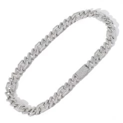 ICEEX Miami Baguette Cuban Link Chain (Platinum White Gold) -Iceex H53a65ee822a84e2bbb1cfff2ccd16b79k