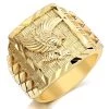 ICEEX 18k Gold / Sterling Silver King Eagle Ring -Iceex H6161455473b54da484086e63bd01e50fU