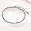 ICEEX Silver 3/5mm Rope Bracelet -Iceex H6d8d881457f349f49ef3a0dbcf4ab533h