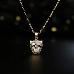 ICEEX 18k Gold Diamond Black Panther Pendant