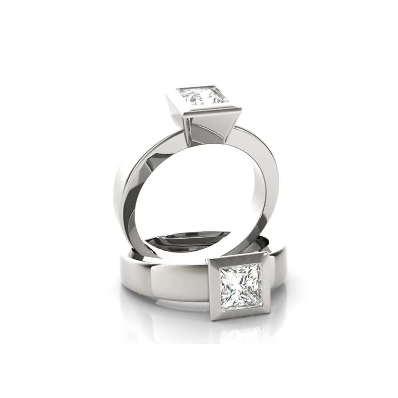 ICEEX 925 Sterling Silver 1 Crt Square Cut Lavish Ring 6 ICEEX 925 Sterling Silver 1 Crt Square Cut Lavish Ring - Image 4