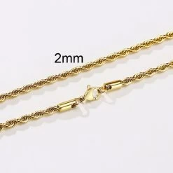 ICEEX 18k Gold Rope Necklace 15 ICEEX 18k Gold Rope Necklace -Iceex H79a8319e2b2145ad93e0c97c3ebaa1425