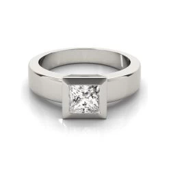 ICEEX 925 Sterling Silver 1 Crt Square Cut Lavish Ring