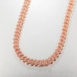 ICEEX ICED OUT MICRO PAVED CUBAN LINK CHAIN (Rose Gold)