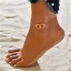 ICEEX 18k Gold Cuff Anklet