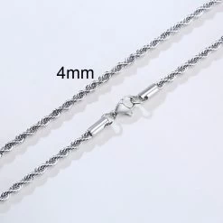 ICEEX Sterling Silver Rope Necklace -Iceex Hc04896ed2788497aa070d5ac54bf79963