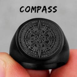 ICEEX Compass Ring -Iceex Hcfe5688b74e64949bc8609ebd0111e75K