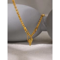 ICEEX 18k Gold Love Heart Chain Necklace -Iceex He25647f87c624f6b9cd8e492c7e9343dO