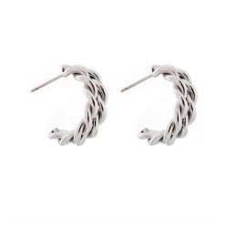 ICEEX Sterling Silver Rope Earrings