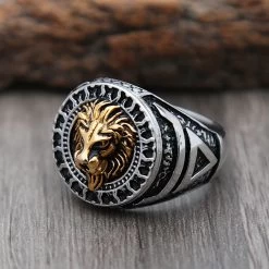 ICEEX Vintage Lion King Ring -Iceex S09c07ff6d8aa4edd9d9c6594fd46437cb