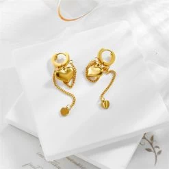 ICEEX 18k Gold Pure Heart Cuban Earrings -Iceex S0a9d6d1757b7462d82d4e7d90845a799w