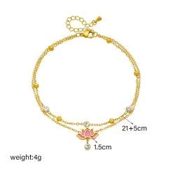 ICEEX 18k Gold Rose Diamond Anklet -Iceex S0be849e19cd94562b9e5b9587609d25eJ