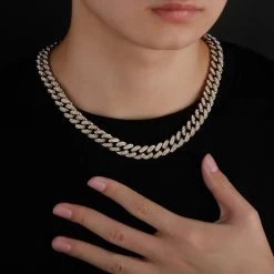 ICEEX Miami Curb Cuban Link Chain (Gold/Silver) -Iceex S12b8e115d0d849158aa48d19fa4bed79v