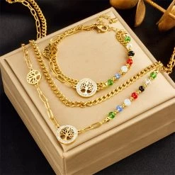ICEEX 18k Gold Crystal Of Life Set