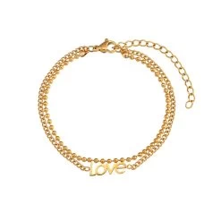 ICEEX 18k Gold Love Letter Bracelet
