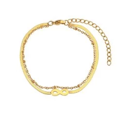ICEEX 18k Gold Infinity Bracelet