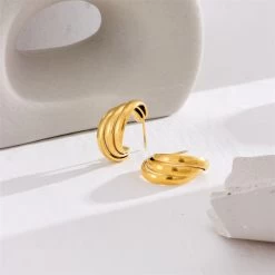 ICEEX 18k Gold French Classic Earrings -Iceex S1b6dff5f2c6f401ba6c74a320a55688d4