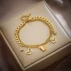 ICEEX 18k Gold Cuban Butterfly Diamond Bracelet