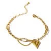 ICEEX 18k Gold Heart Chain Bracelet -Iceex S1e6f853e5ba44f6e83b85d2b5a7d7760o fe091deb 0014 46ce 82bf defc8265d494