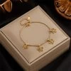 ICEEX 18k Gold Cube Linked Butterfly Anklet -Iceex S1e8e20db6fb9478b8f486dff09a08423r