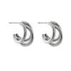 ICEEX Sterling Silver Triplet Ring Earrings -Iceex S1eae43cfa94444adbfb5e53ed1c81aa1Q
