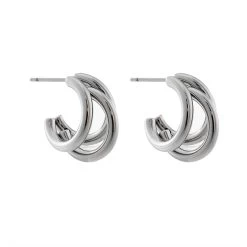 ICEEX Sterling Silver Triplet Ring Earrings