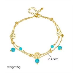ICEEX 18k Gold Wisdom Anklet -Iceex S24f10d211d154a16ae337e7d4372ccf6b