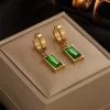 ICEEX 18k Gold Green Emerald Earrings -Iceex S266ebd6cfb644887b42425f69b639b51E