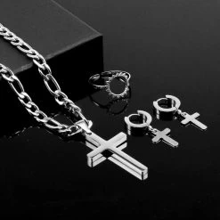 ICEEX Cross Pendant Set (18k Gold / Sterling Silver) -Iceex S291ac96af72748c1ad915a2eea2eaf4es