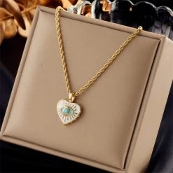 ICEEX 18k Gold Eye Of The Storm Pendant Rope Necklace