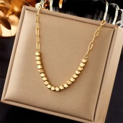 ICEEX 18k Gold Cubed Miami Link Necklace Chain