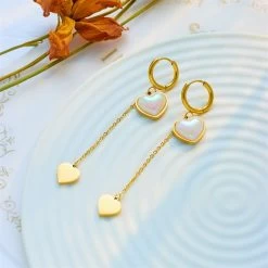 ICEEX 18k Gold Pearl Hearted Earrings -Iceex S3771b29da89d49f3ba51177df7e81438G