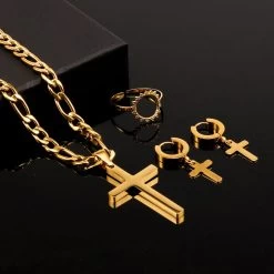 ICEEX Cross Pendant Set (18k Gold / Sterling Silver) -Iceex S45e960c9f14848dd86766e182fa98d8ex