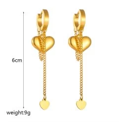 ICEEX 18k Gold Pure Heart Cuban Earrings -Iceex S507ed804c80a4e2fa1df9e1a05d55134f