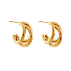 ICEEX 18k Gold Triplet Ring Earrings -Iceex S50a357b6773b4a57b12594f591746c40m