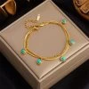 ICEEX 18k Gold Blue Gem Stone Bracelet -Iceex S57d780341d734c189e7d56359b63f782O