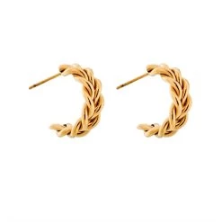 ICEEX 18k Gold Rope Earrings -Iceex S5ab90ccde6634cbea60705c9edf63f71V