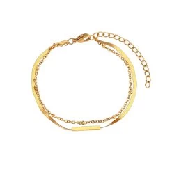 ICEEX 18k Gold Bar Bracelet