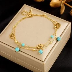 ICEEX 18k Gold Wisdom Anklet