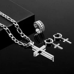ICEEX Cross Pendant Set (18k Gold / Sterling Silver) -Iceex S6a2f2c17b7ca450faad844cc7baafa22Z