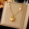 ICEEX 18k Gold Heart Star Cubic Necklace -Iceex S6f14ee51e15844bda48c2a5ad5080370a