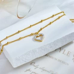 ICEEX 18k Gold Rubier Diamond Heart Anklet -Iceex S7c2109c27e044d2a8fda6319fb25b269X