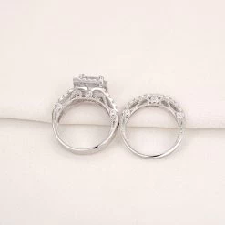 ICEEX 1.25 Crt Diamond Love Ring Set (2 Ring Piece Set) -Iceex S86497f5a1ced47a0a94deb127a984050s