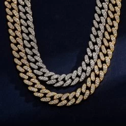 ICEEX Miami Curb Cuban Link Chain (Gold/Silver) -Iceex S88e6c76ede6440f190e77fbd2d269b71W