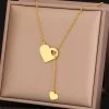 ICEEX 18k Gold Heart Piece Necklace -Iceex S8ce24ef325354657aa3882b85233eaebr